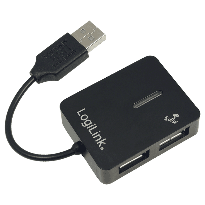 LogiLink USB-HUB "Smile" 4-Port o. NT schwarz