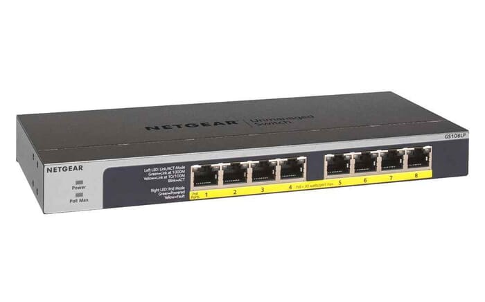 Netgear GS108LP Unmanaged Gigabit Ethernet PoE 1U