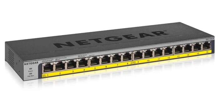 Netgear GS116LP Unmanaged Gigabit Ethernet PoE Schwarz