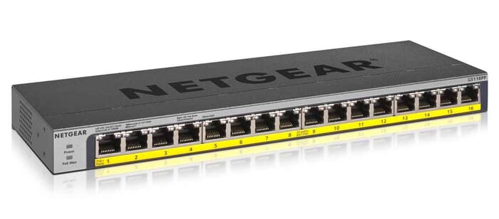 Netgear GS116PP Unmanaged Gigabit Ethernet PoE Schwarz