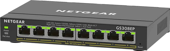 Netgear GS308EP Managed L2/L3 Gigabit Ethernet PoE Schwarz