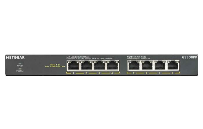 Netgear GS308PP Unmanaged Gigabit Ethernet PoE Schwarz