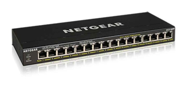 Netgear GS316PP Unmanaged Gigabit Ethernet PoE Schwarz