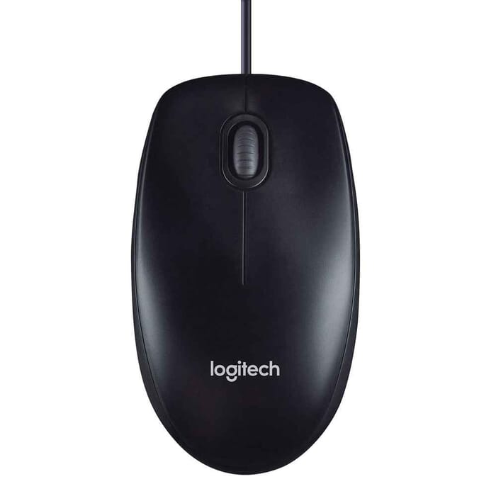 Maus Logitech M100 schwarz Beidhändig USB Typ-A 1000 DPI