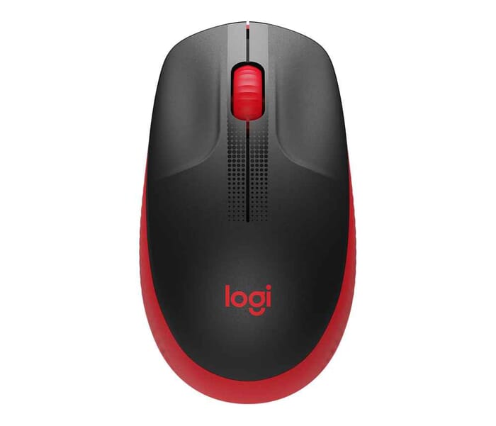 Maus Logitech M190 Beidhändig Wireless 1000 DPI sw/rot