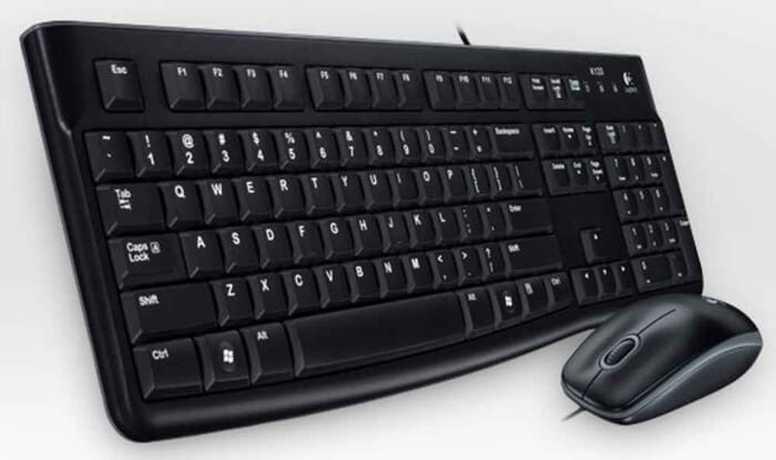 Logitech Desktop MK120 Tastatur USB QWERTZ Deutsch Schwarz