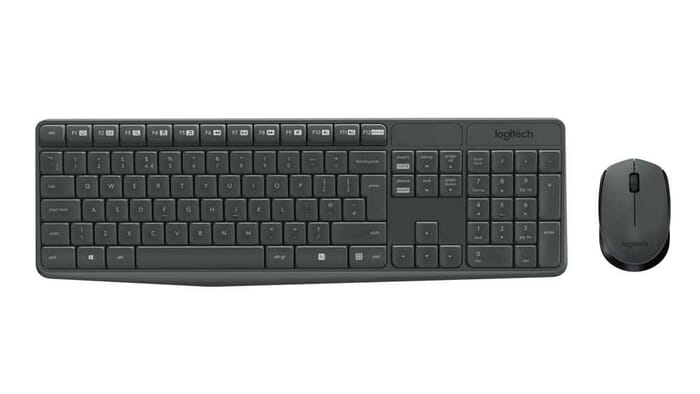 Logitech MK235 Tastatur Maus RF Wireless Deutsch Grau