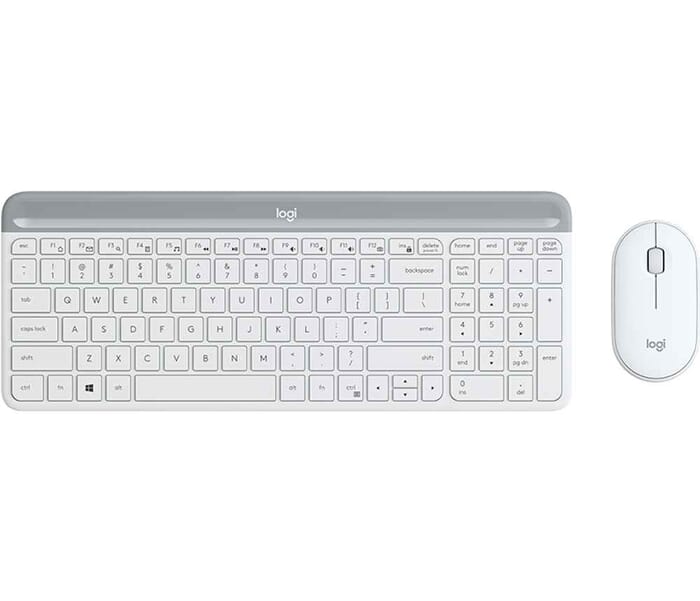 Logitech MK470 Tastatur Maus Set RF Wireless Deutsch Weiß