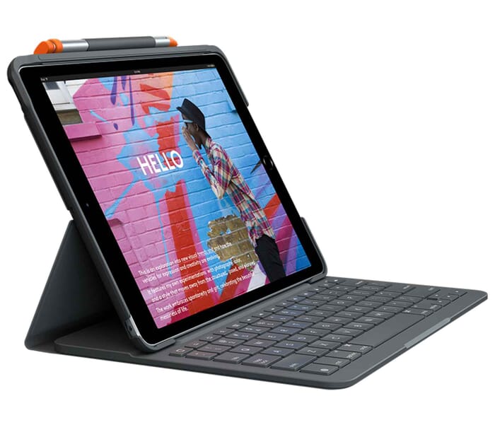 Logitech Slim Folio Graphit Bluetooth QWERTZ Deutsch