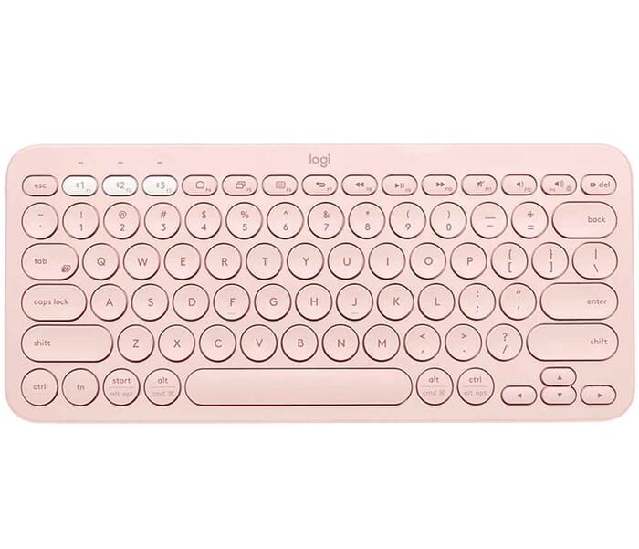 Logitech K380 Tastatur Bluetooth QWERTZ Deutsch Pink