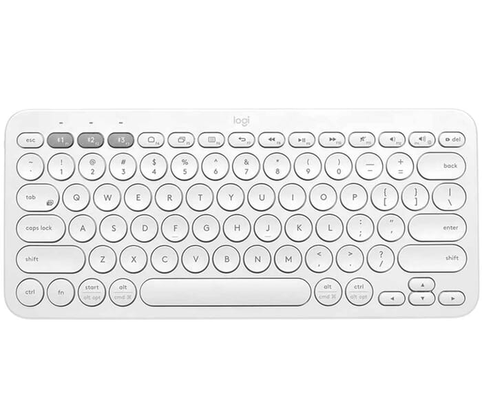 Logitech K380 Tastatur Bluetooth QWERTZ Deutsch Weiß