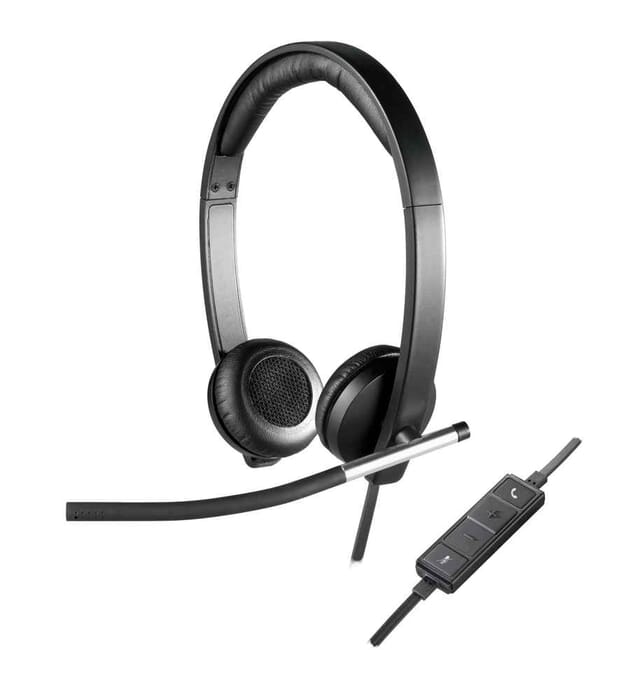 Logitech H650E Kopfhörer Kopfband Schwarz, Silber