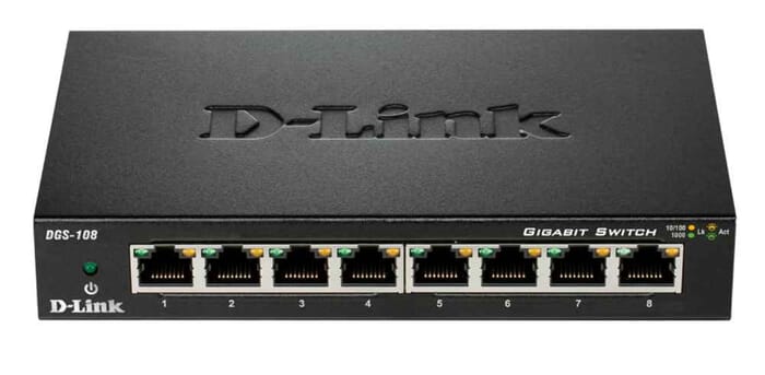 D-Link DGS-108 Netzwerk-Switch Unmanaged Schwarz