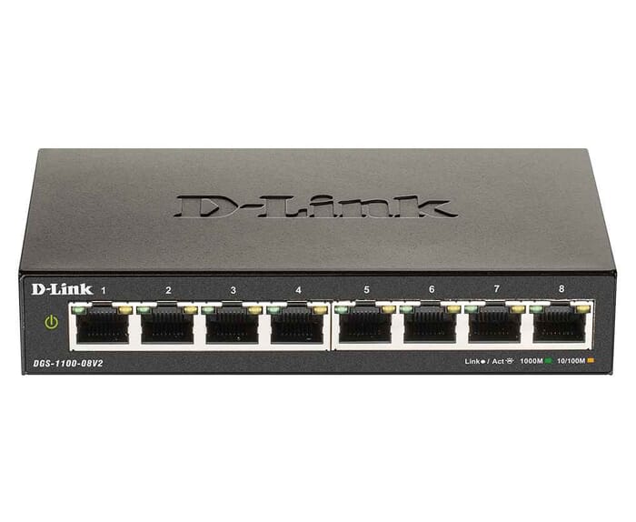 D-Link DGS-1100-08V2 Managed Gigabit Ethernet Schwarz