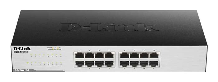 D-Link GO-SW-16G Unmanaged L2 Gigabit Ethernet 1U Schwarz