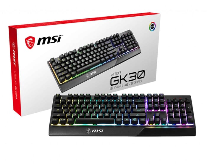 MSI Vigor GK30 Tastatur USB QWERTZ Deutsch Schwarz