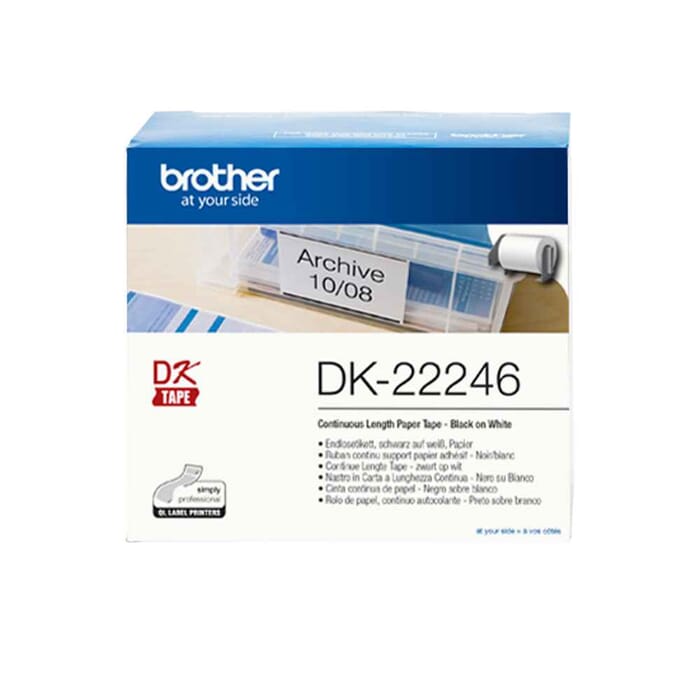 Brother DK-22246 Etiketten erstellendes Band sw auf ws