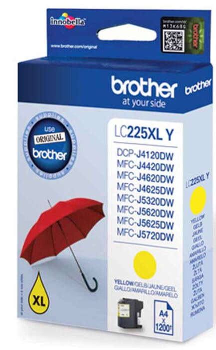 Brother LC-225XLY Druckerpatrone 1 Stück(e) Original Gelb