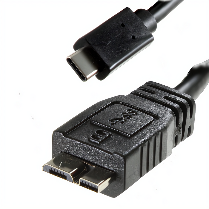 USB Anschluß Kabel USB C 3.0 Micro USB Stecker B schwarz