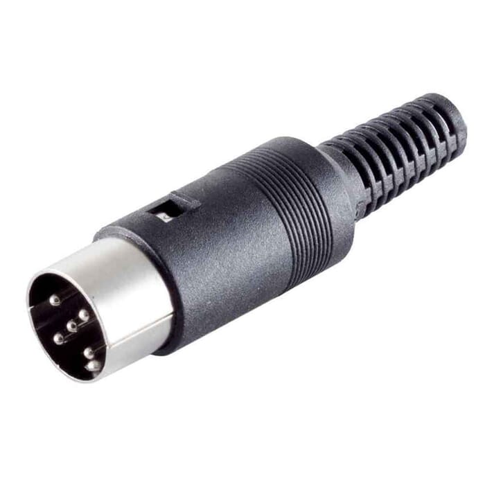 Würfelstecker DIN 5 polig schwarz