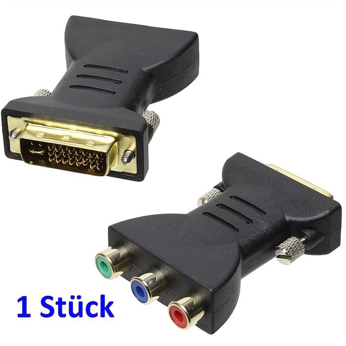 Adapter DVI-D 24+5 Stecker auf RGB-Kupplung