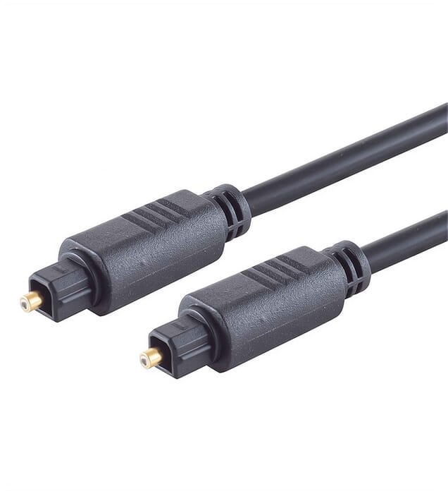 Lichtwellenleiterkabel LWL Kabel 4mm Toslink-Stecker Länge 1,5m Ø 2,0 mm schwarz