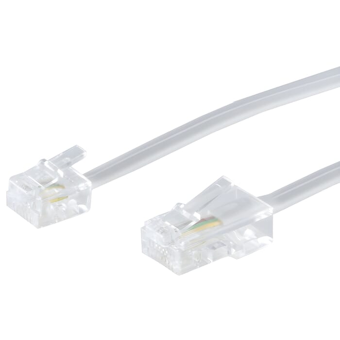 ISDN Western-Stecker 8/4 / Western-Stecker 6/4 3m  RJ11 / RJ45