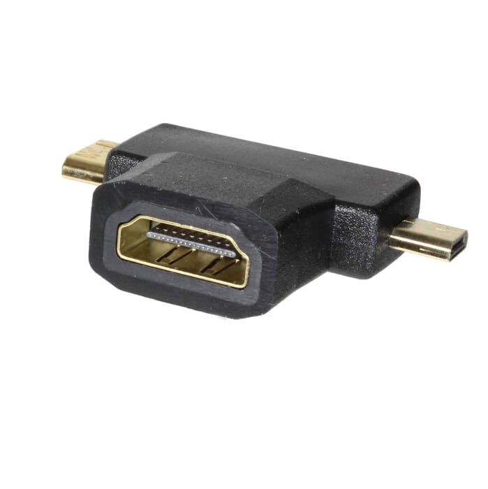 Adapter HDMI A Kupplung auf HDMI D Stecker HDMI C Stecker vergoldete Kontakte 4K2K kompatibel