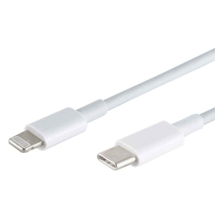 USB Lade Kabel, USB-C Stecker auf 8-pin Stecker weiß