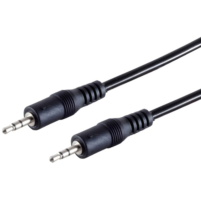 Audio Aux Anschluß kabel Stereo Klinke 2,5mm 2 x Stecker schwarz