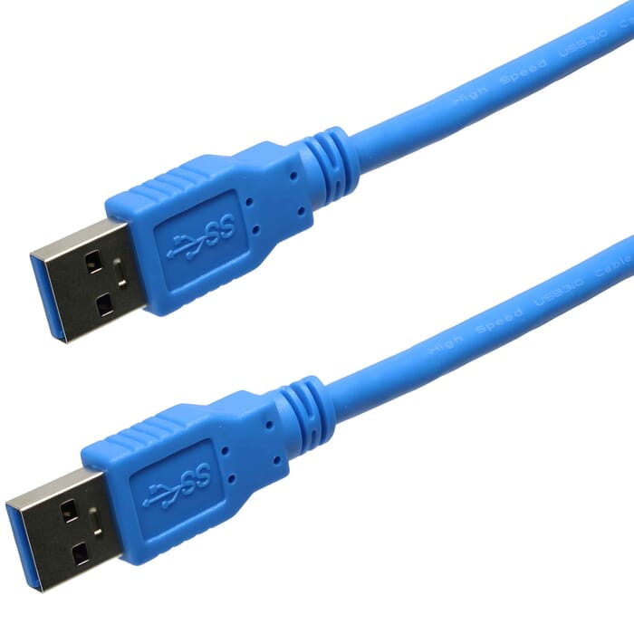 Datenkabel Anschlußkabel USB 3.0 SuperSpeed 2 x Stecker Blau