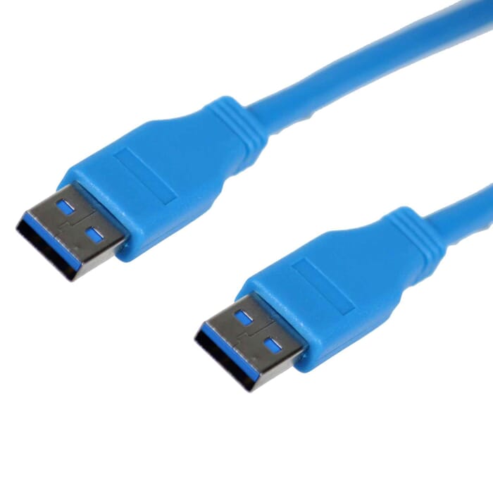 Datenkabel Anschlußkabel USB 3.0 SuperSpeed 2 x Stecker Blau