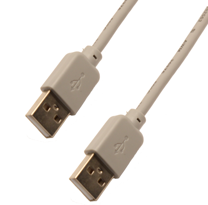 USB 2.0 Kabel Stecker A - Stecker A grau schwarz