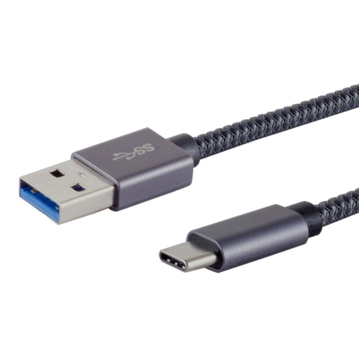 USB-A Adapterkabel USB-C 3.2 Gen2 Pro Grau