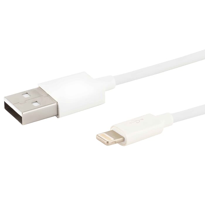 USB Lade-Sync kabel, USB A Stecker auf 8-Pin Stecker weiß