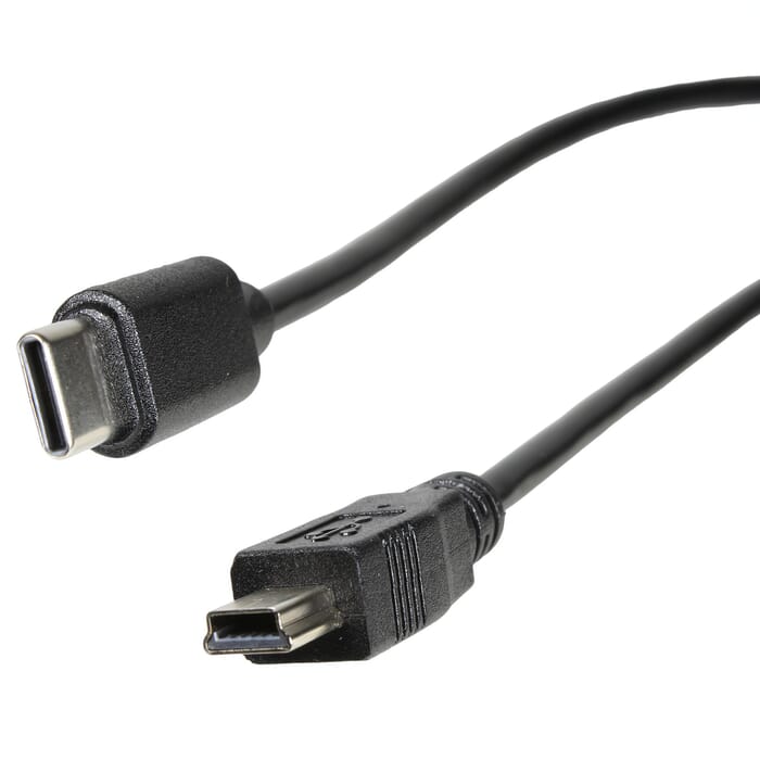 USB Kabel USB C Stecker zu USB Mini B Stecker 5polig schwarz