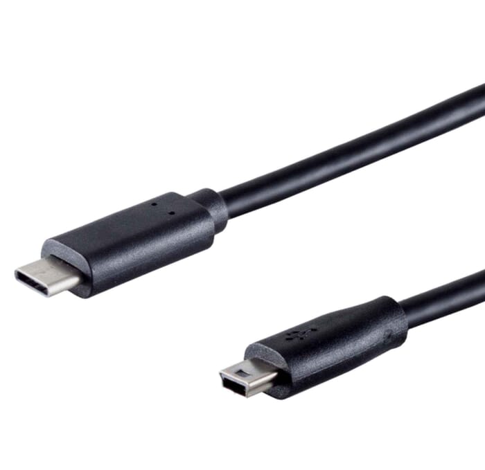 USB Kabel USB C Stecker zu USB Mini B Stecker 5polig schwarz