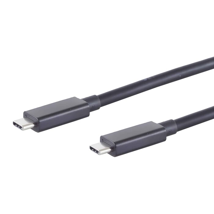 USB Kabel Typ-C Stecker auf Typ C Stecker, 4.0 Gen 3x2, schwarz