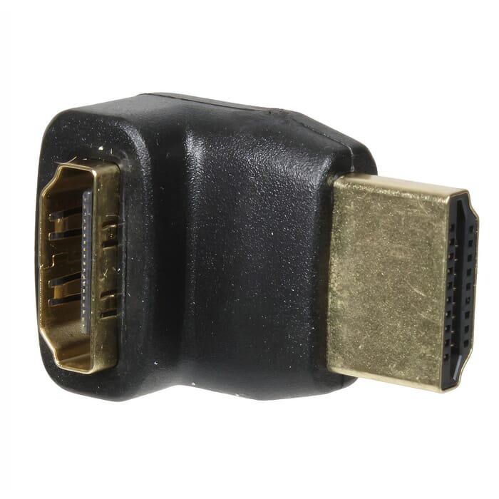 HDMI Winkel Adapter Stecker zu HDMI Buchse Abgang OBEN vergoldet