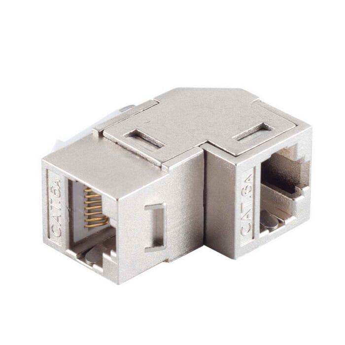 Netzwerk Adapter Keystone RJ45 Verbinder CAT 6A Winkel STP