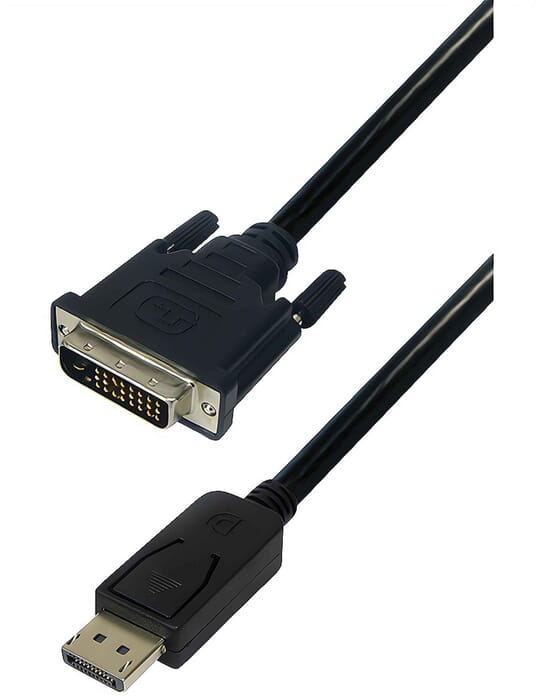 Adapterkabel Displayport auf DVI-D 24+1 mit Chip