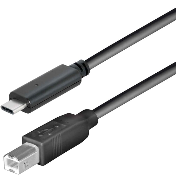 USB 2.0 Anschlußkabel USB-C Stecker zu USB-B Stecker