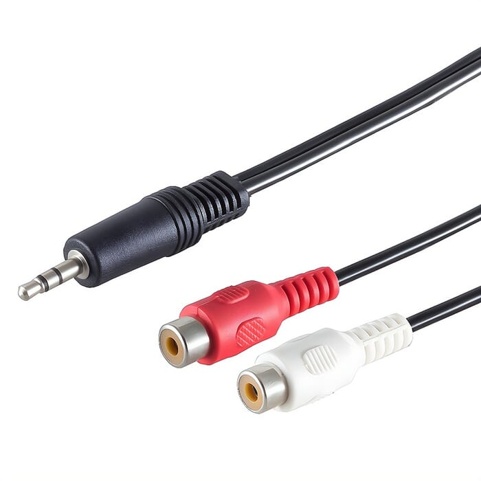 Klinkenstecker 3,5mm Stereo zu 2 Cinch-Buchse