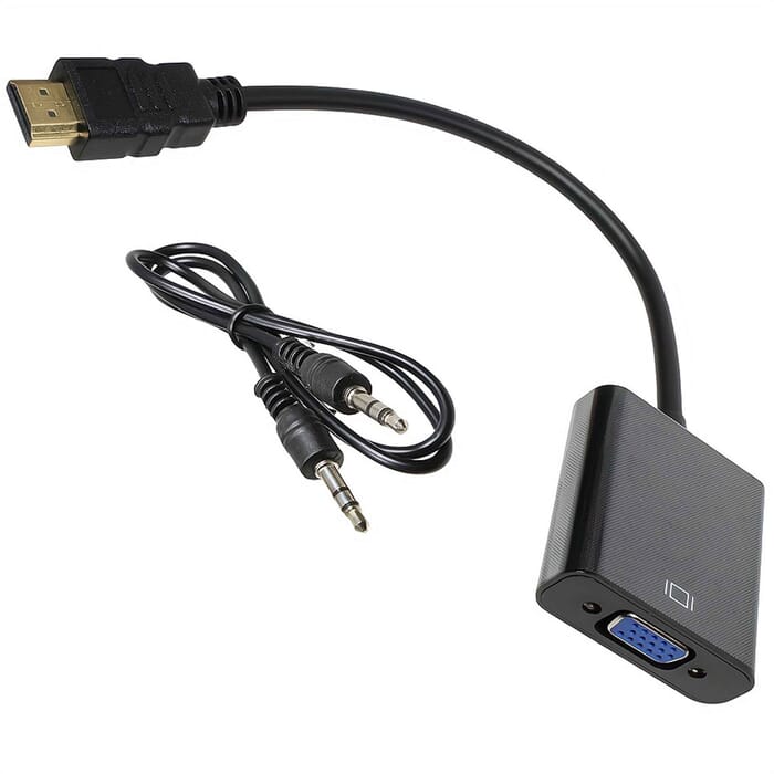  Adapter HDMI-A zu VGA und 3,5mm Audio Klinkenkabel 50cm