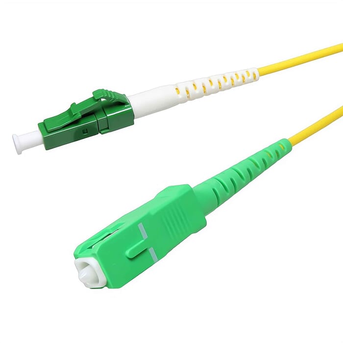 LWL SX Patchkabel LC/SC APC 9/125µ, OS2 gelb 0,5m - 30m