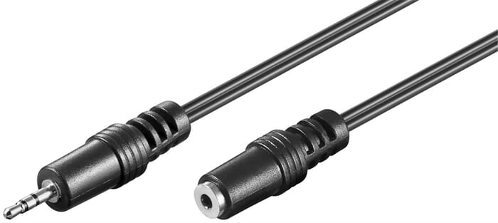 Goobay Audio Klinke Verlängerungskabel  2,5mm Stereo AUX 2m Schwarz